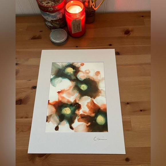 Artisan Other - New Original Signed Artwork Alcohol Ink on Paper 103